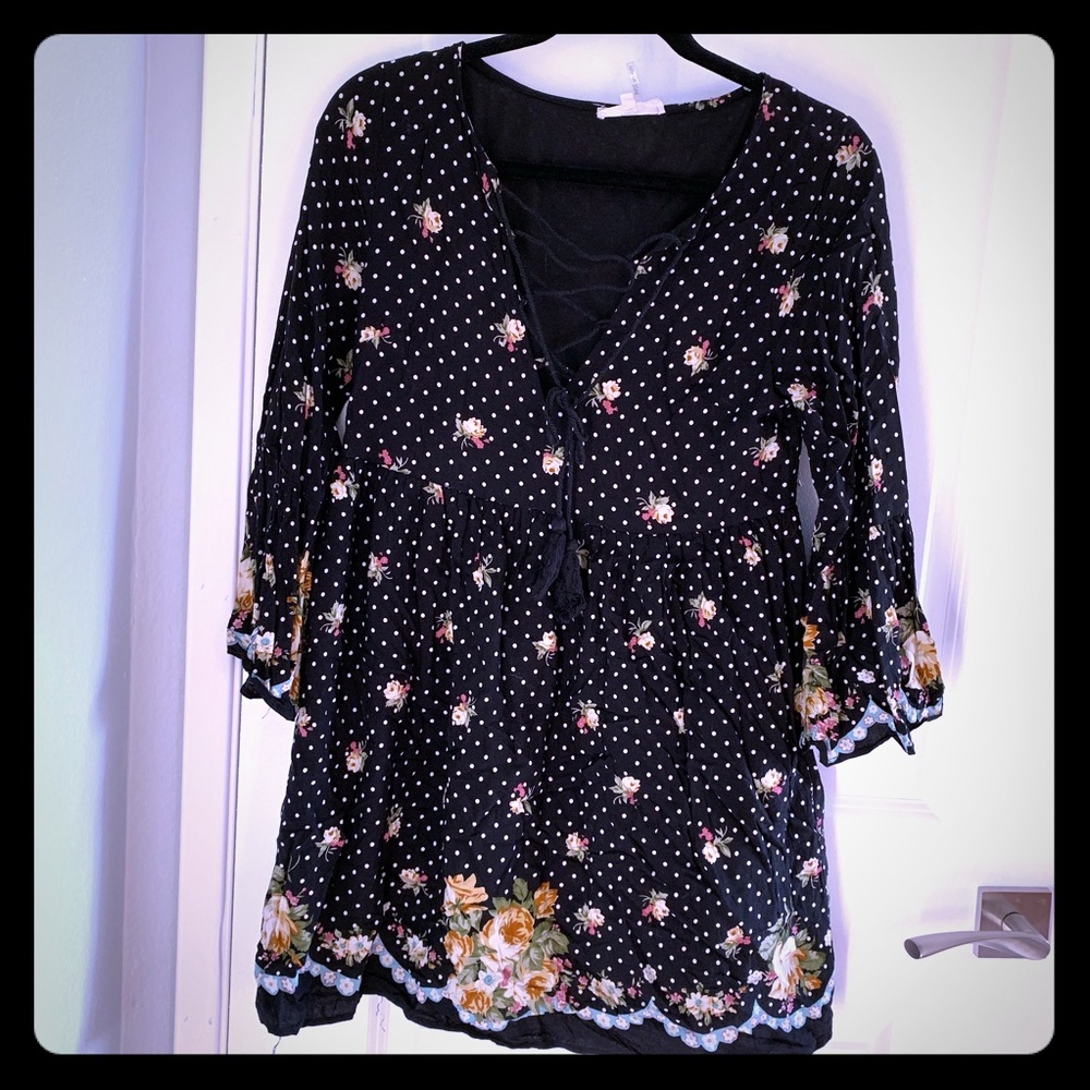 Entro Lace-Up Dress
